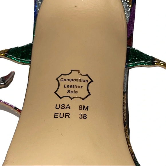 Nina New York Rainbow Ankle Wrap Heels Size 8 - Picture 6 of 8